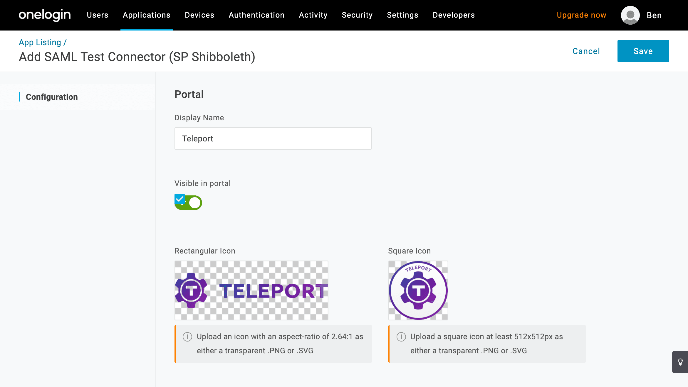 SAML Config